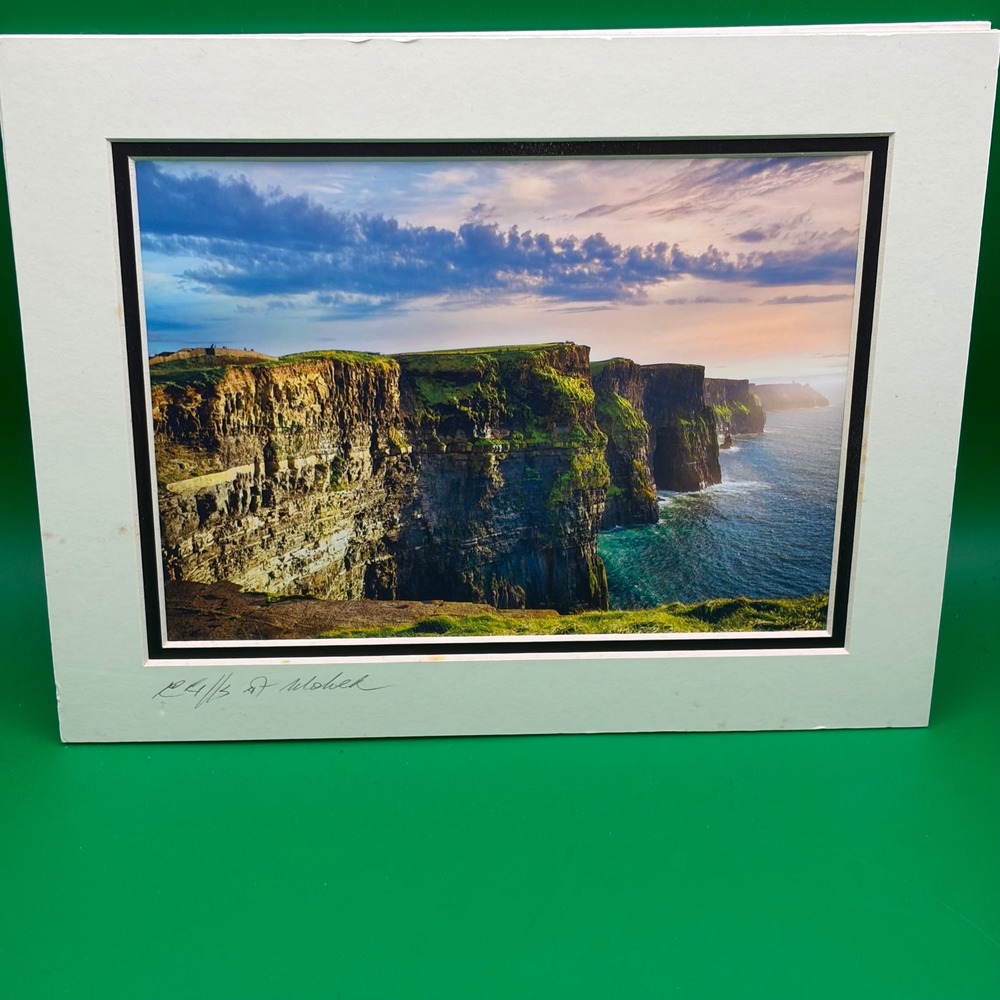 Cliffs of Moher Ireland Photograph 10x8 Irish Slate Crafts Ireland Coastal Art
